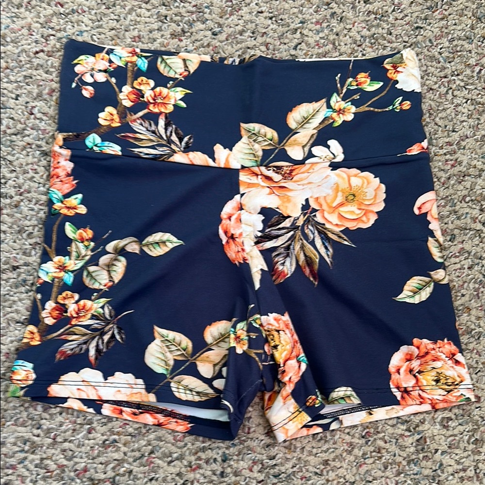 Women’s Floral Lycra Bike style Athletic shorts